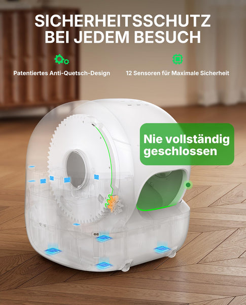 PETKIT PUROBOT Max Pro 2 Selbstreinigende Katzentoilette, Katzenklo Selbstreinigend mit Kamera, Intelligenter Reinigung, Präzise Mehrkatzen-Erkennung, KI-Gesundheitstracking, für Mehrere Katzen - My-haustier24.de