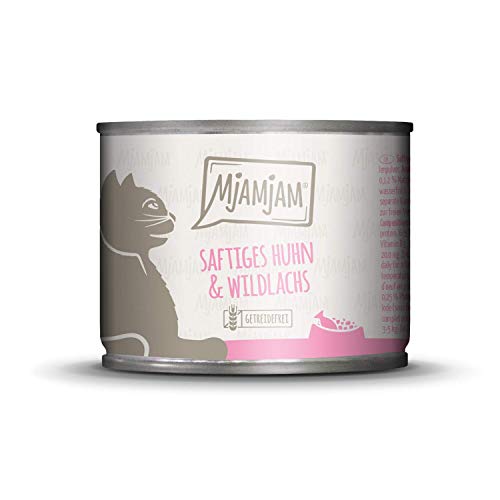 MjAMjAM - Premium Nassfutter für Katzen - lecker Box, 12er Pack (12 x 200 g), getreidefrei mit extra viel Fleisch