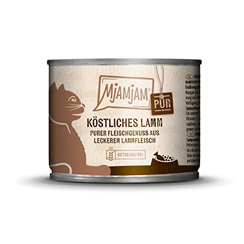 MjAMjAM - Premium Nassfutter für Katzen - lecker Box, 12er Pack (12 x 200 g), getreidefrei mit extra viel Fleisch