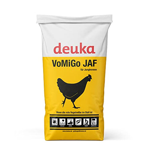 deuka VoMiGo JAF 25 kg | Junghennen-Alleinfutter | bekämpft Befall von Roter Vogelmilbe | förder Entwicklung von Junghennen | wichtige Nährstoffe für das Immunsystem