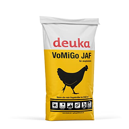 deuka VoMiGo JAF 25 kg | Junghennen-Alleinfutter | bekämpft Befall von Roter Vogelmilbe | förder Entwicklung von Junghennen | wichtige Nährstoffe für das Immunsystem