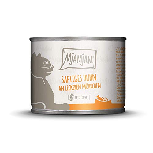 MjAMjAM - Premium Nassfutter für Katzen - lecker Box, 12er Pack (12 x 200 g), getreidefrei mit extra viel Fleisch