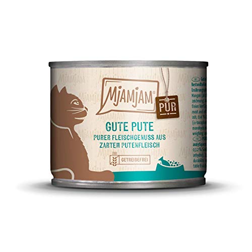 MjAMjAM - Premium Nassfutter für Katzen - lecker Box, 12er Pack (12 x 200 g), getreidefrei mit extra viel Fleisch