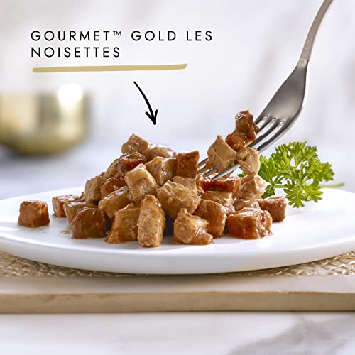 Nestlé PURINA Gourmet Gold Zarte Häppchen in Sauce Katzenfutter nass, Sorten-Mix, 96er Pack (96 x 85g)