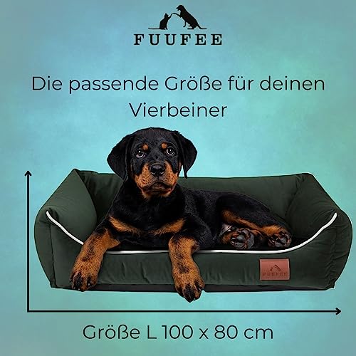 Hundebett, Hundekorb, Hundesofa, orthopädisches Hundebett, Hundeliege, Hundebett mittelgroße Hunde, Hundebett kleine Hunde, Hundezubehör, hundebett orthopädisch, Hundebetten 100 x 80cm Tiefgrün