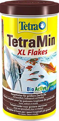 TetraMin XL Flakes - Fischfutter in Flockenform für größere Zierfische, ausgewogene Mischung für gesunde Fische und klares Wasser, 1 L Dose