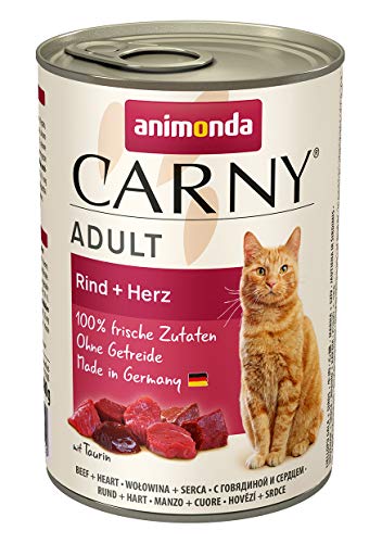 Animonda Carny Adult Katzenfutter, Nassfutter für ausgewachsene Katzen, Herzhafte Variation , 12 x 400 g