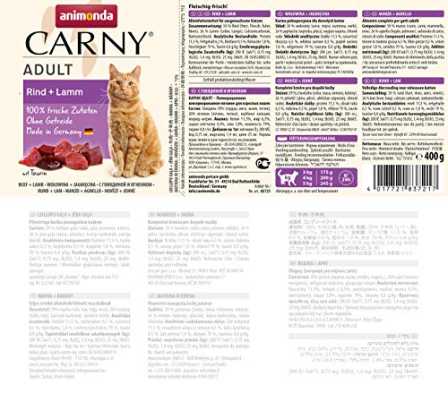 Animonda Carny Adult Katzenfutter, Nassfutter für ausgewachsene Katzen, Herzhafte Variation , 12 x 400 g