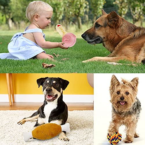 Hundespielzeug,MAISITOO 19 Pcs Seil Ball Hunde robuste Zähne Kauen langlebig Spielzeug Zahntraining Set Für Kleine große mittelgroßen Hund Interaktives Spielset Unzerstoerbar BaumwollknotenTau Tier