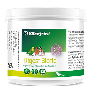 Röhnfried Digest Biotic 125 g | gesunder Darm & Verdauung I Probiotika für Sittiche, Wellensittich, Kanarienvogel, Papageien