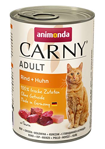 Animonda Carny Adult Katzenfutter, Nassfutter für ausgewachsene Katzen, Herzhafte Variation , 12 x 400 g