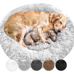 Wahre Tierliebe Hundebett Wolke 7 - Das Original - waschbar [XS, 60cm, schwarz] Hundekissen, Hundekorb, Flauschiges Hundebett für große, mittelgroße & kleine Hunde