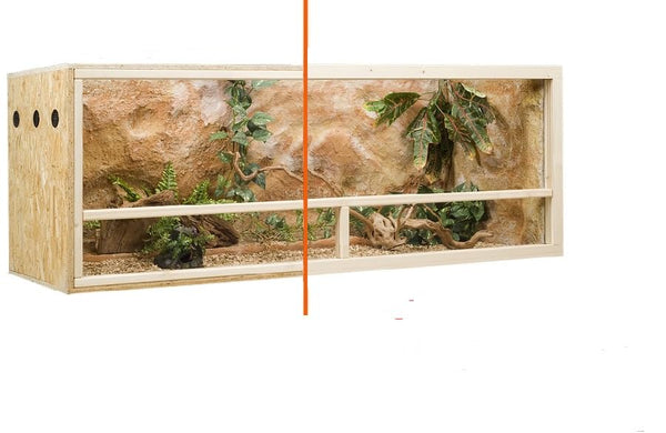 OSB Terrarium, Holzterrarium 150 x 60 x 60 cm mit Seitenbelüftung