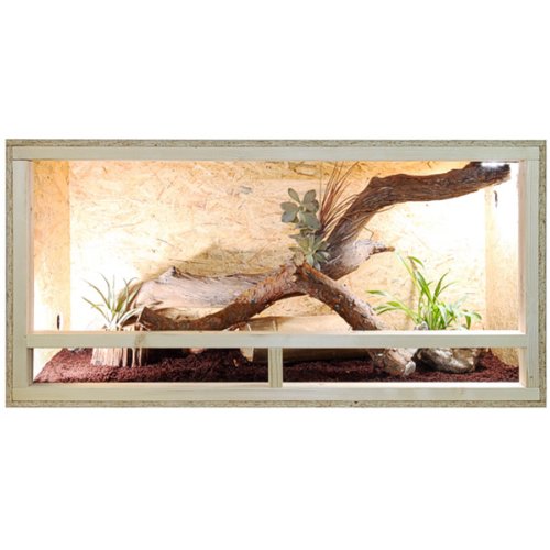 REPITERRA Terrarium für Reptilien & Amphibien, Holzterrarium mit Seitenbelüftung 120x60x60 cm