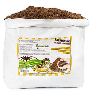 Humusziegel - Terrariensubstrat - natürliches Substrat - lose Kokoserde trocken - 20 L Sack - Bodensubstrat - Terrarium Erde für Reptilien