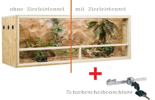 OSB Terrarium, Holzterrarium 150 x 60 x 60 cm mit Seitenbelüftung