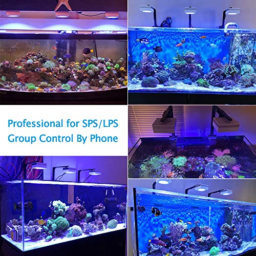 PopBloom RL90 WiFi Led Aquarium Beleuchtung Smart-APP Control Meerwasser Aquarium led volles Spectrum Aquarium Lampe mit Timer für Reef Coral SPS/LPS Fischaquarium