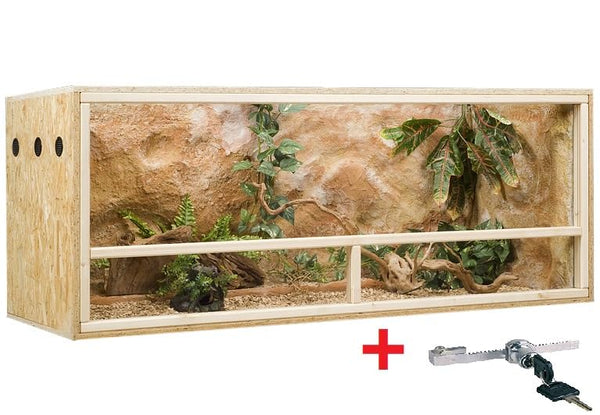 OSB Terrarium, Holzterrarium 150 x 60 x 60 cm mit Seitenbelüftung